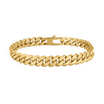 SON bracelet steel brushed IPGold