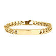 SON Armband Stahl mit Platte glänzend IPGold