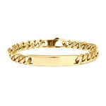 SON Armband Stahl mit Platte glänzend IPGold