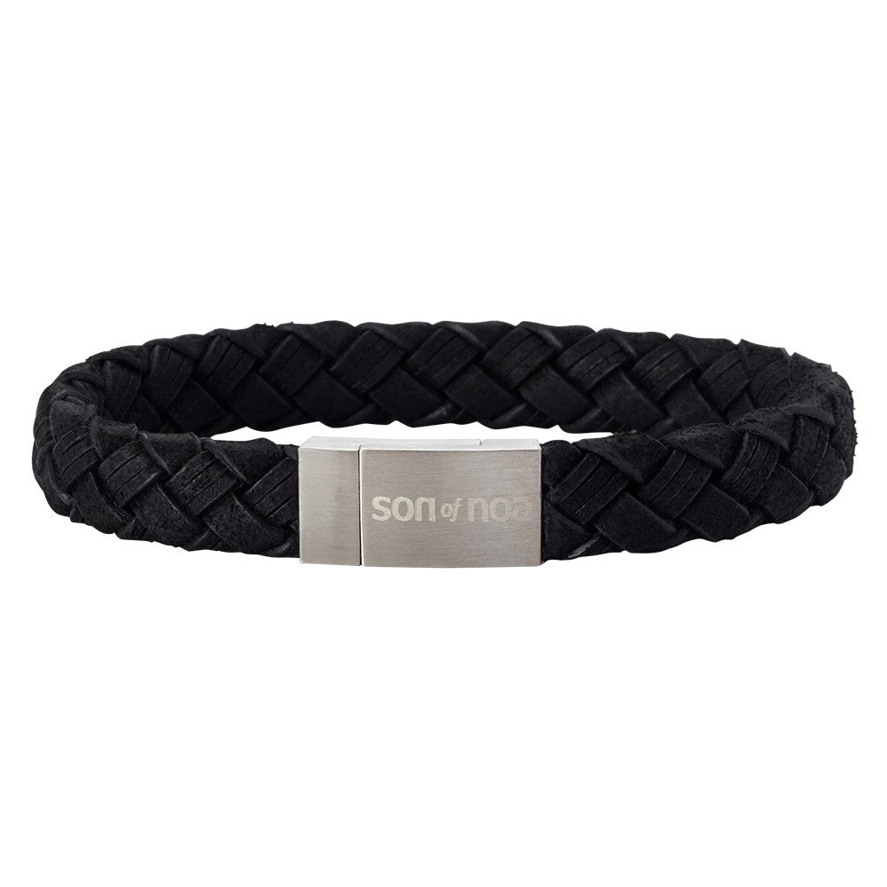 SON Armband schwarzes Kalbsleder 10mm - 23