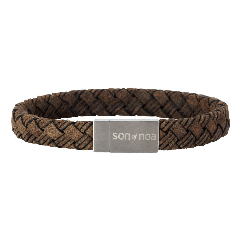 SON Armband dunkelbraunes Kalbsleder 10mm - 23