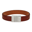 SON Armband braunes Kalbsleder 12mm