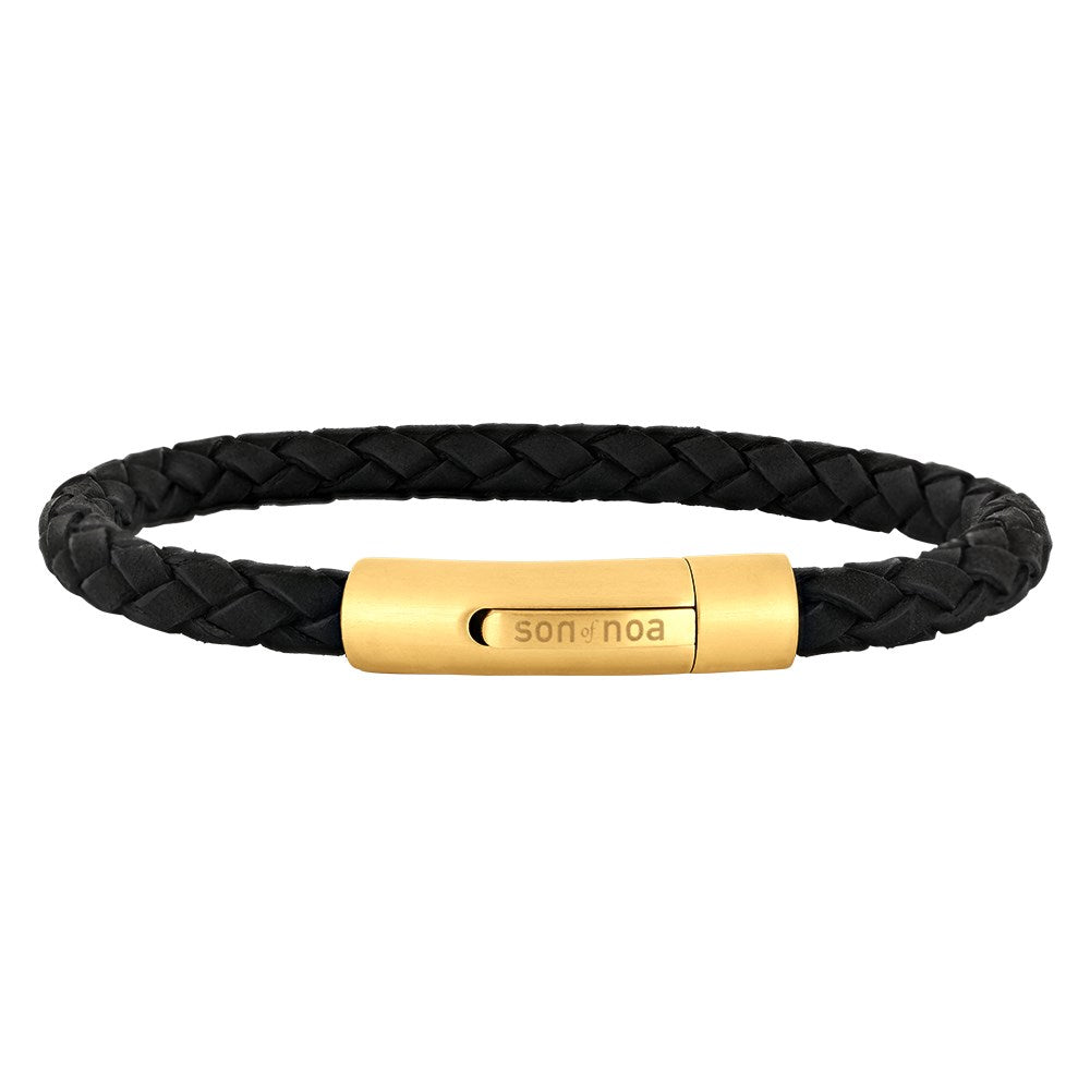 SON Armband schwarzes Kalbsleder IPG - 23