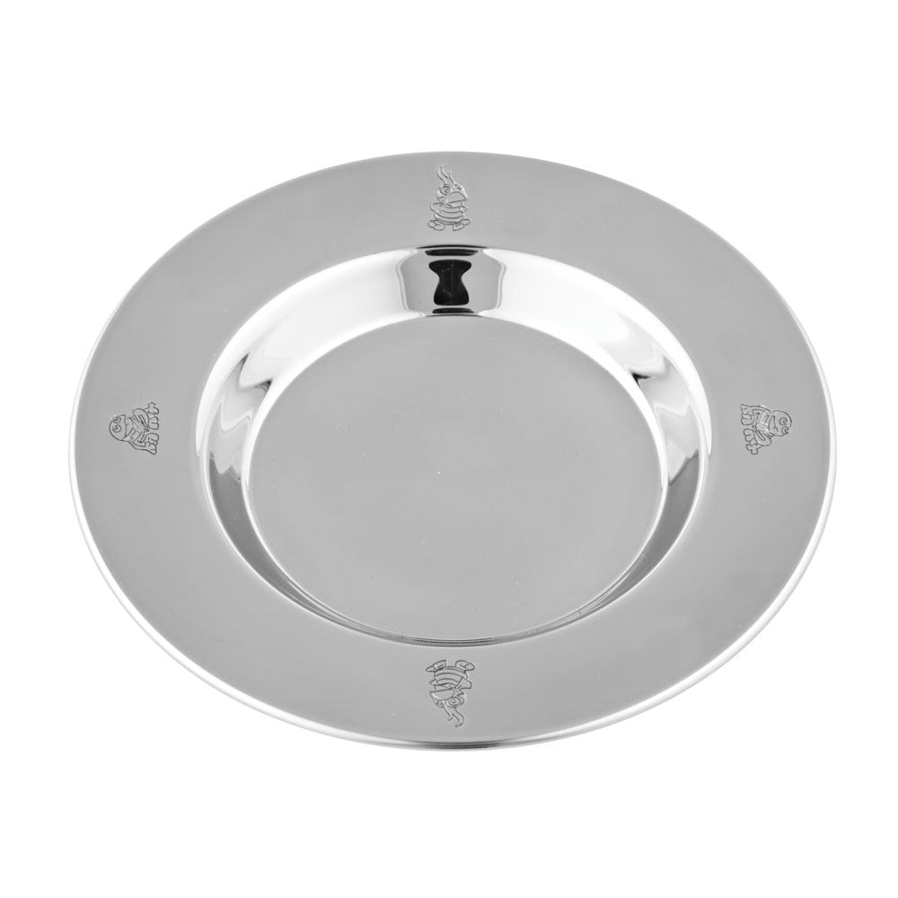 Rustfri stål tallerken m. Kaj & Andrea