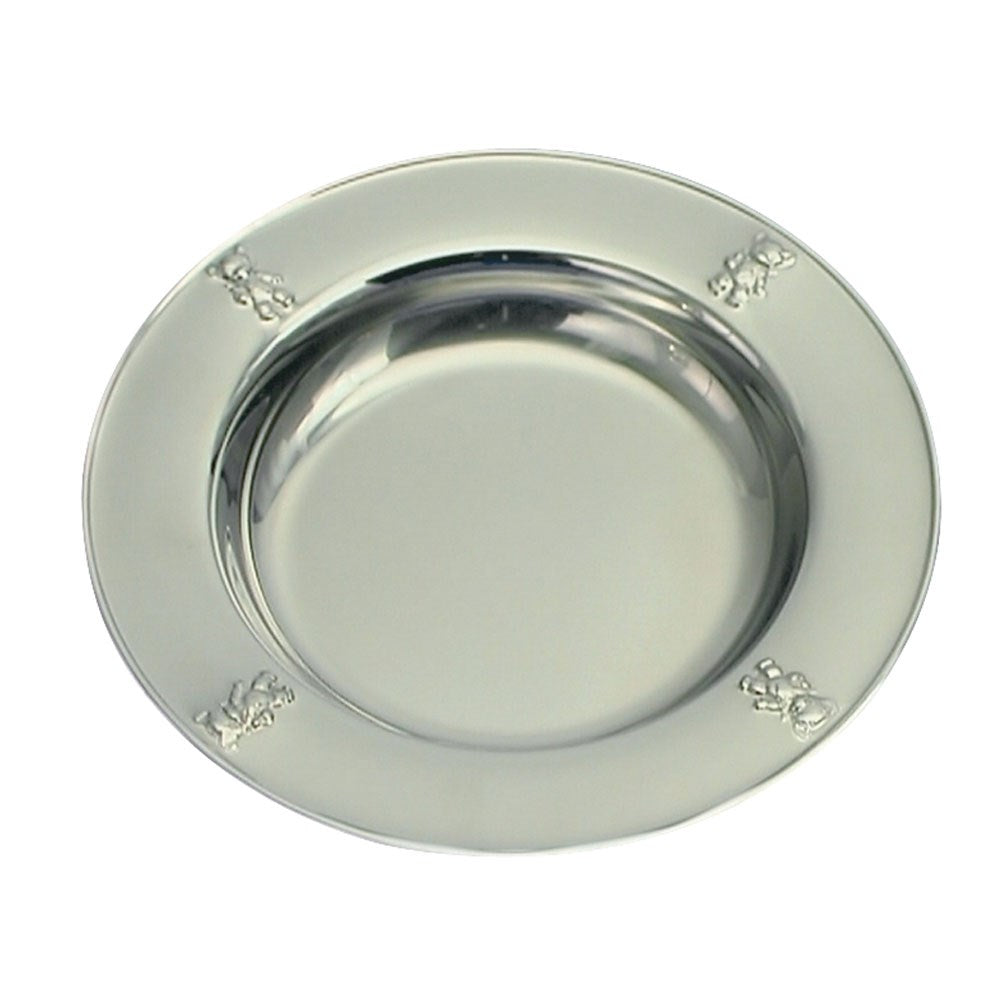 Rustfri stål tallerken m. bamser