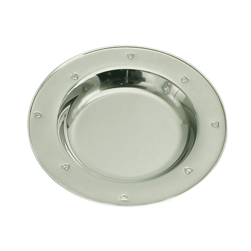 Rustfri stål tallerken m. hjerter