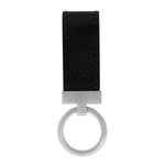SON key ring black calf leather
