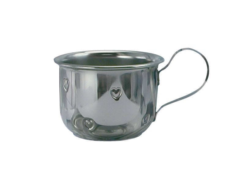 Rustfrit stål krus m. hjerter 5cm