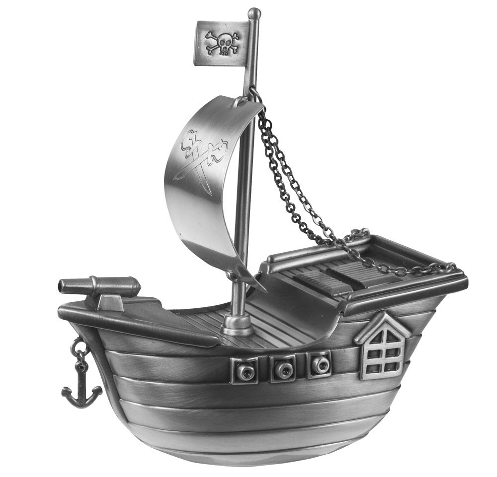 Fortinnet sparebøsse sørøverskib