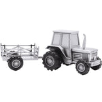 Traktor mit Wagen Sparbüchse verzinnt