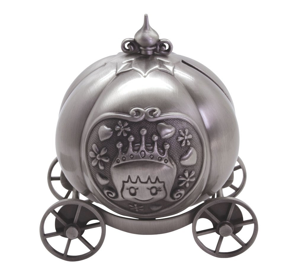 Pumpkin carriage Pewter plated Money Bank