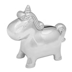 Spardose in verchromt - Einhorn