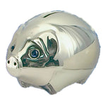 Versilberte Sparbüchse Schwein