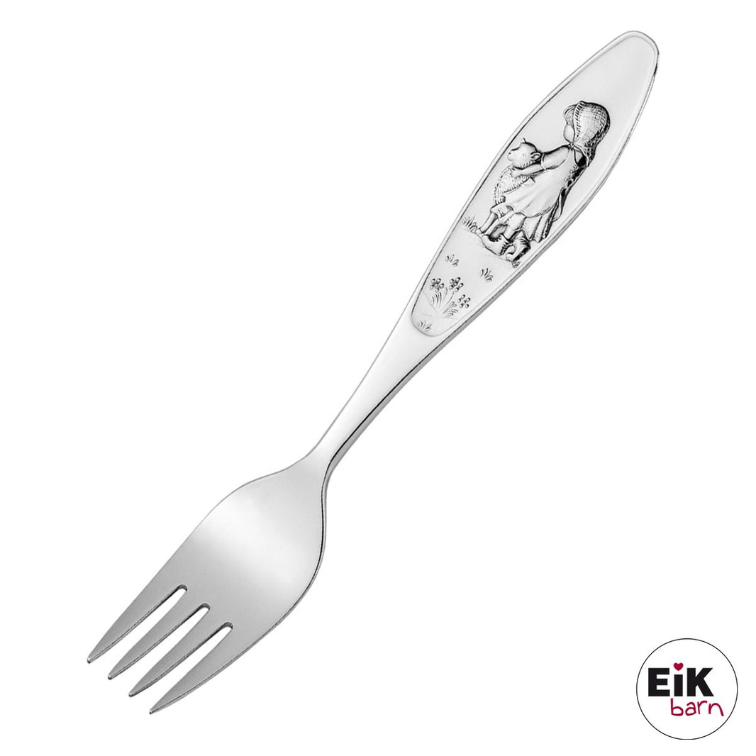 Sølv gaffel (925s) Mæh mæh lille lam - pige