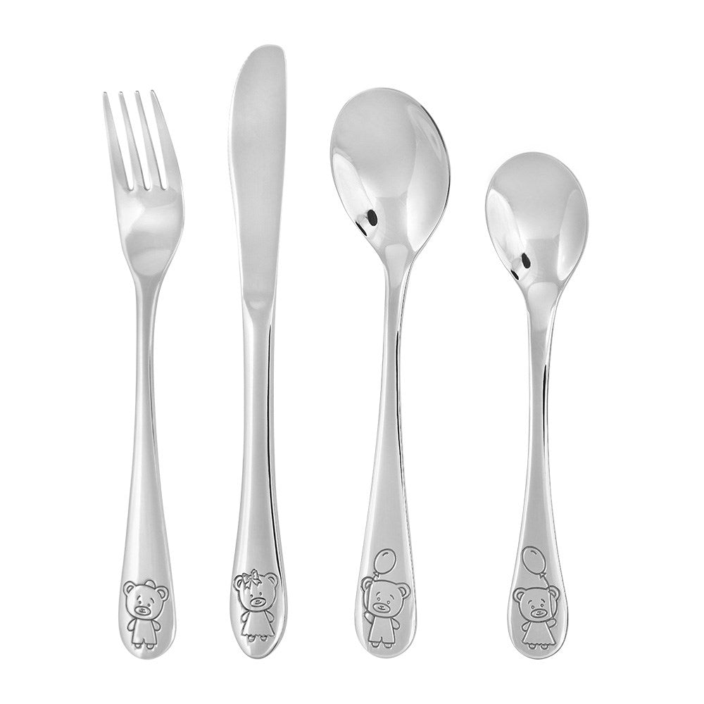 Rustfrit stål bestik m. bamser