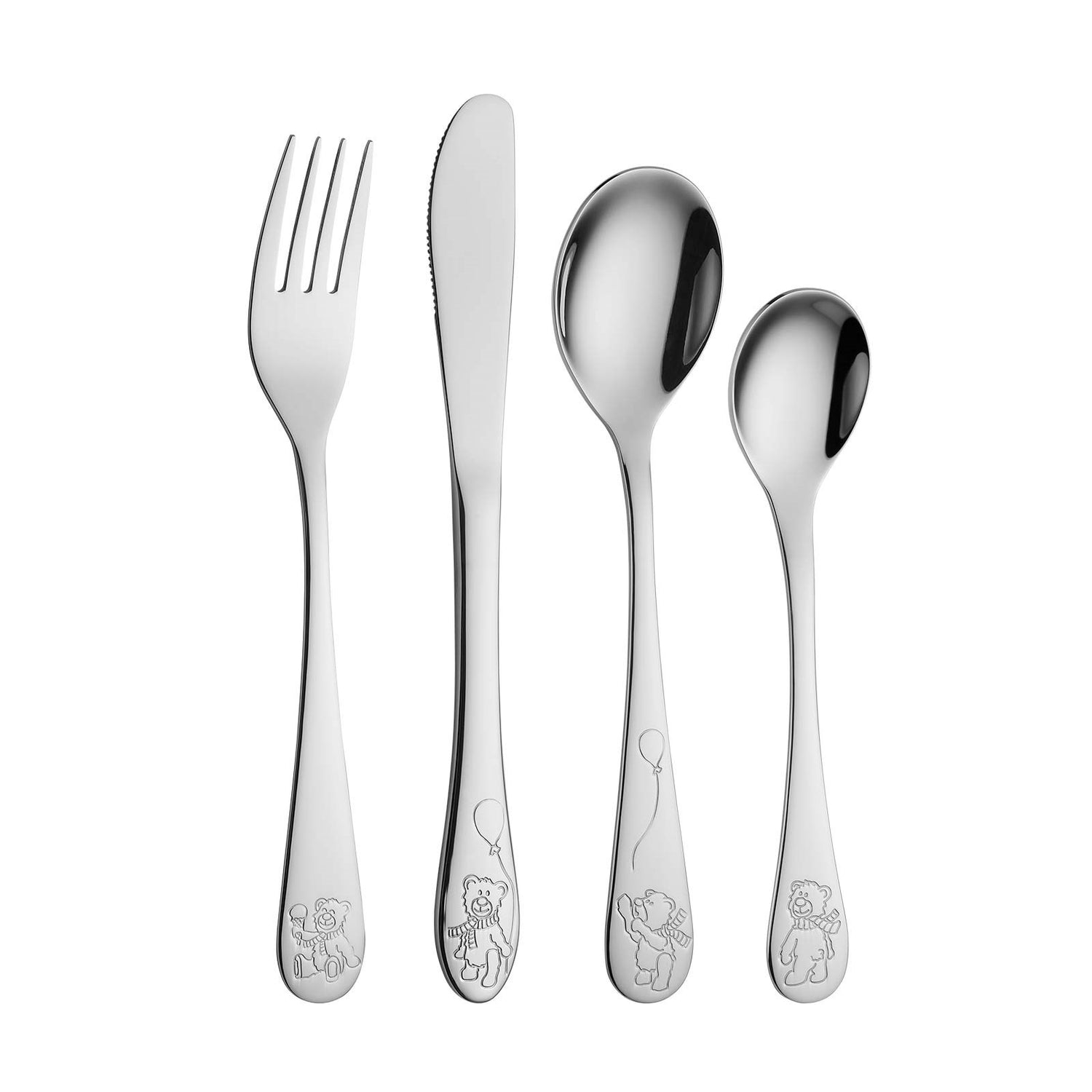 Children's cutlery stainless steel with teddy incl. Teddy