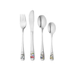 Stainless steel cutlery "Heroes on the way" w. enamel