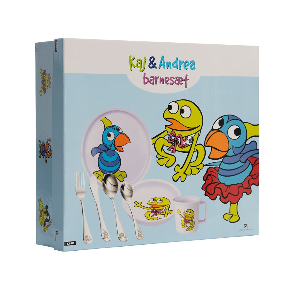 Kinderset Melamin Kaj & Andrea 7-teilig