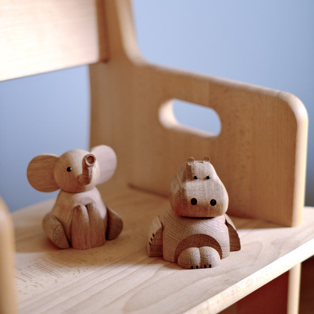 Holzfigur, Nilpferd 8cm
