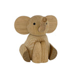 Træfigur, Elefant 8,5cm, Egetræ