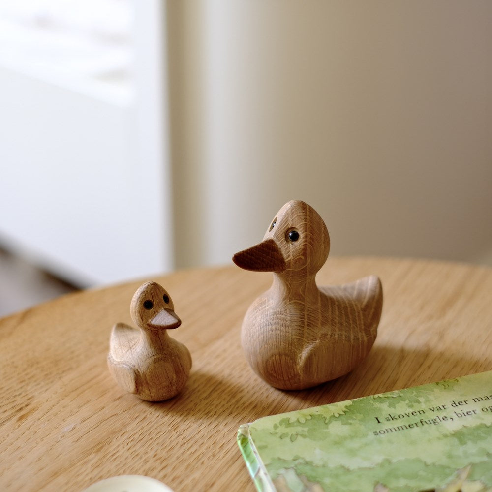 Holzfigur, Ente mit Entlein