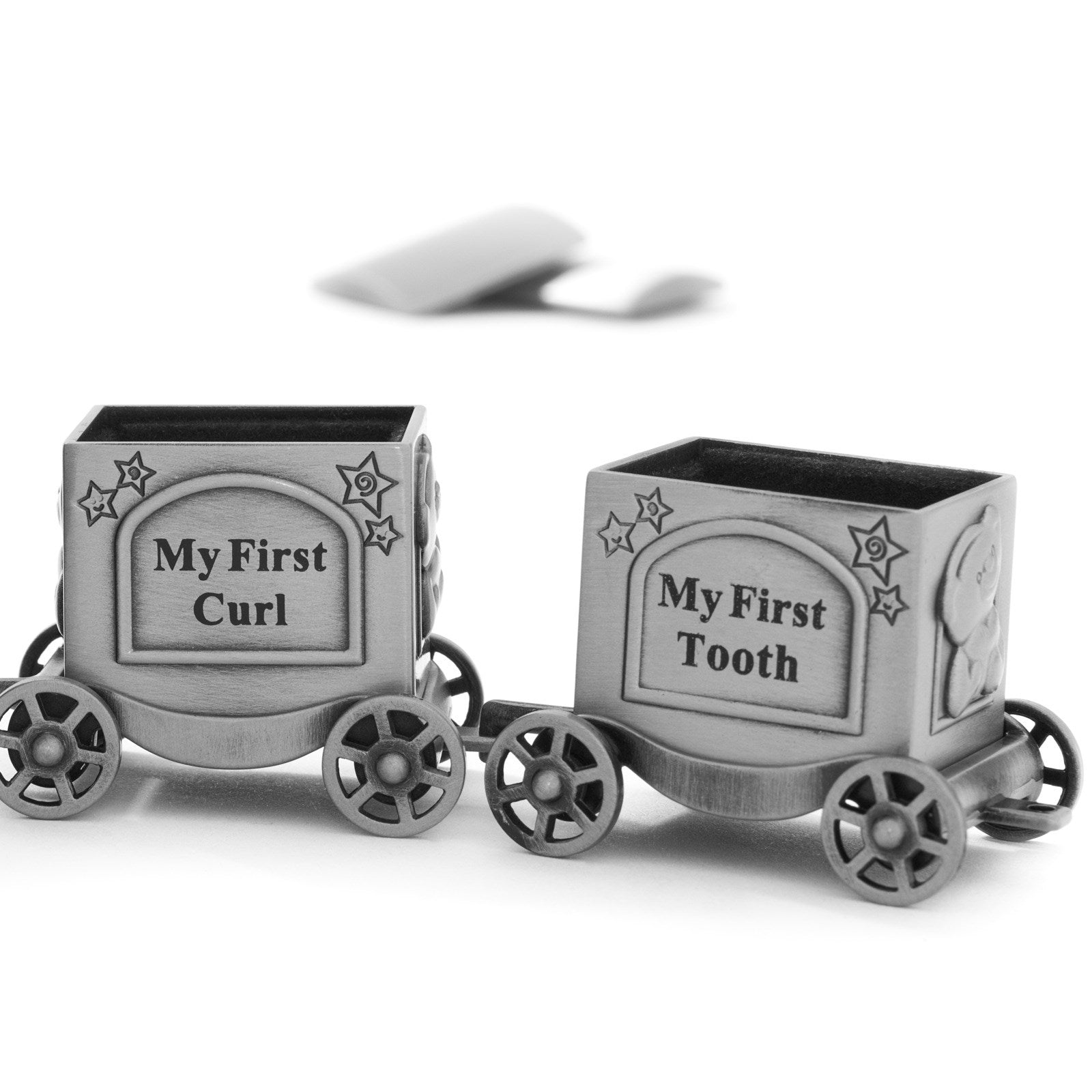 Pewter plated first tooth/curl train
