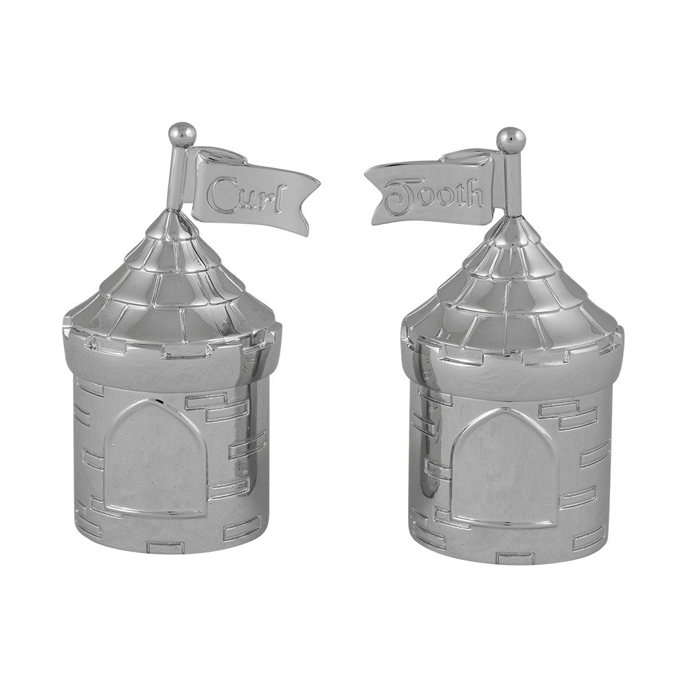 Verchromte Box Mein erster Zahn/Haarlocke-Schlos