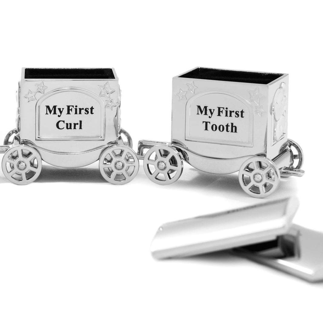 Verchromte Mein erster Zahn/Haarlock Zug