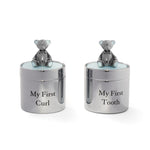 Chrome plated first tooth/curl boxes blue