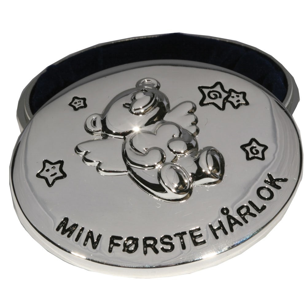 Versilberte Box Meine erste Haarlocke