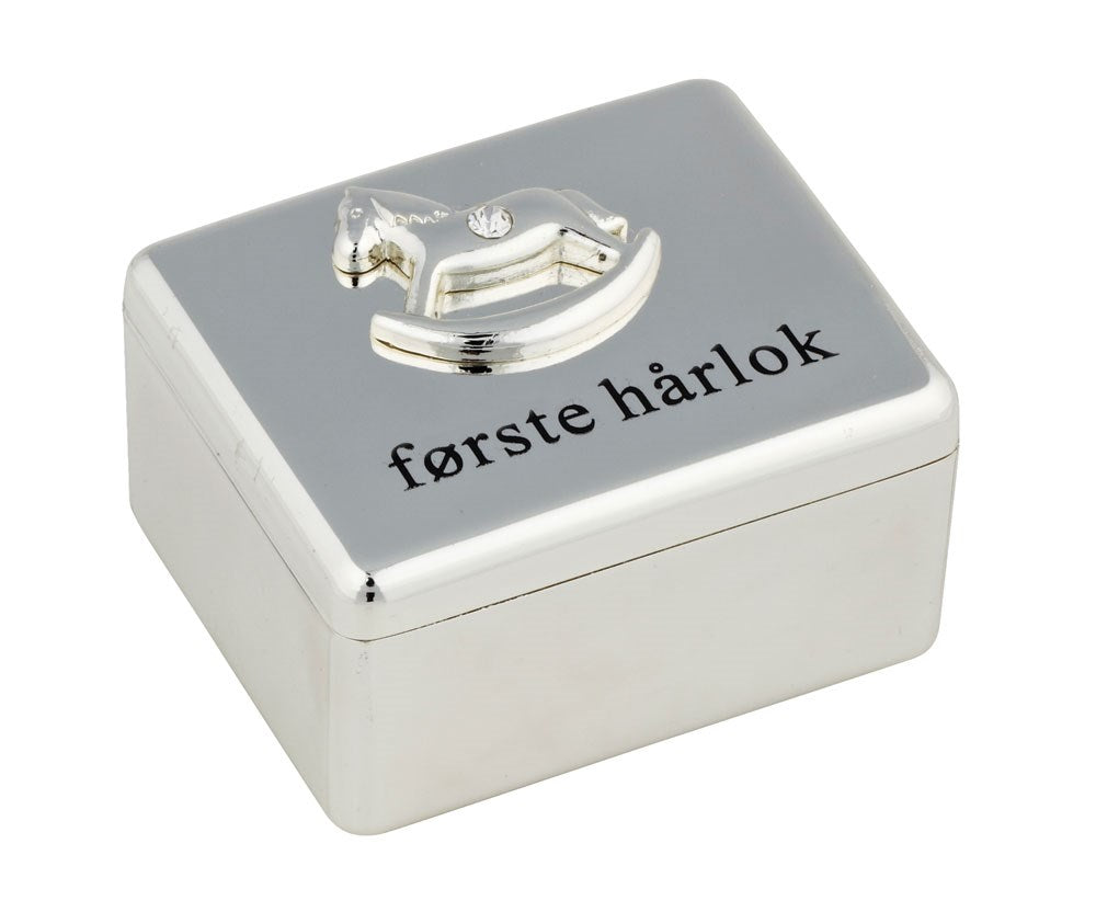 Versilberte Box Meine erste Haarlocke Bambino