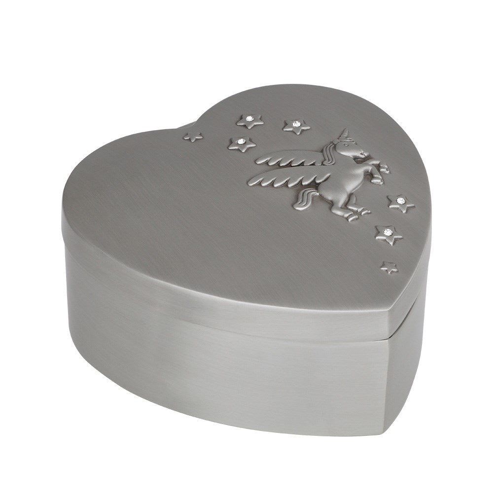 Fortinnet smykkeskrin m. enhjørning