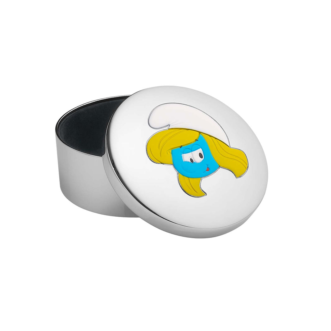 Verchromt Schmuckkästchen  - Schlumpfine