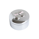 Chromeplated box w. shoes - pink