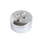 Chromeplated box w. shoes - pink