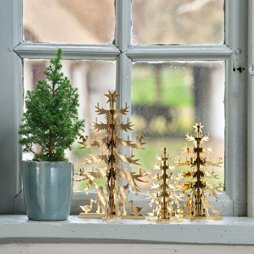 Tannenbaum klein 11cm - vergoldet