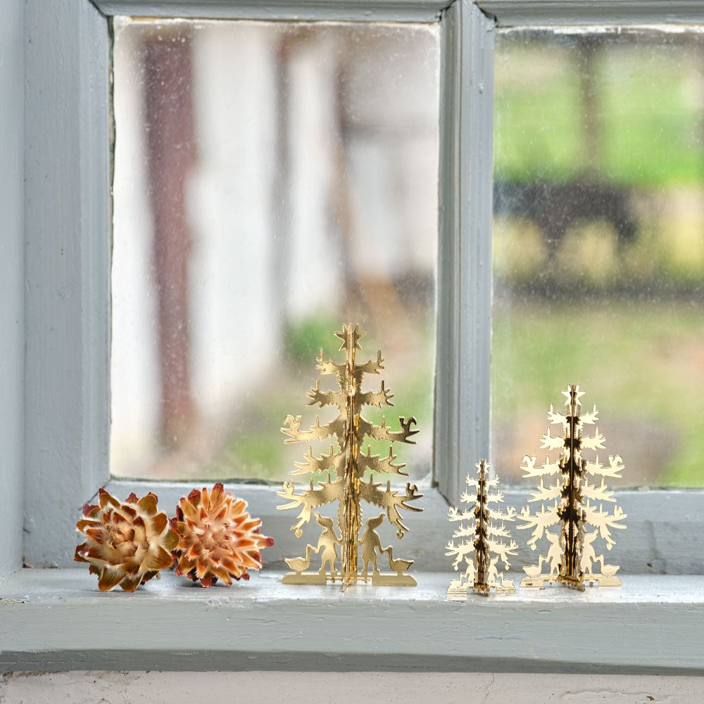 Tannenbaum klein 11cm - vergoldet