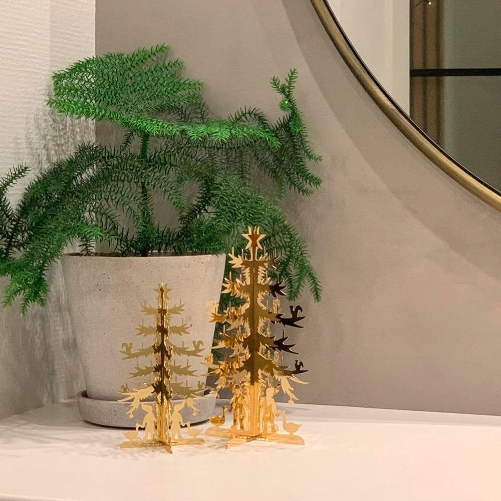 Tannenbaum klein 11cm - vergoldet