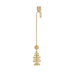 Candle holder - fir tree - gold-plated