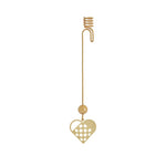 Candle holder - Heart - gold-plated