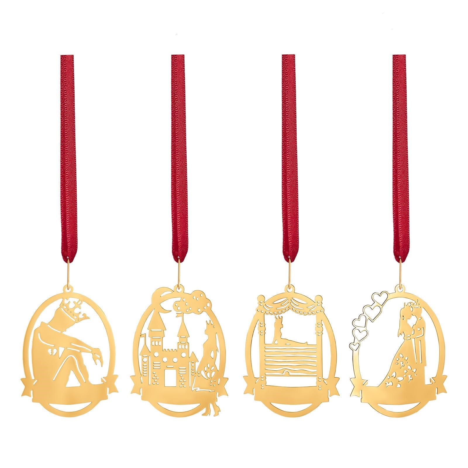 4 pcs. Miniature -The prinsess and the Pea - 18k