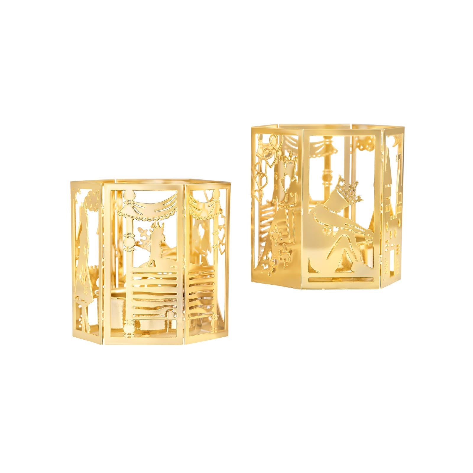 2pcs Candleholder/The prinsess and the Pea/18k