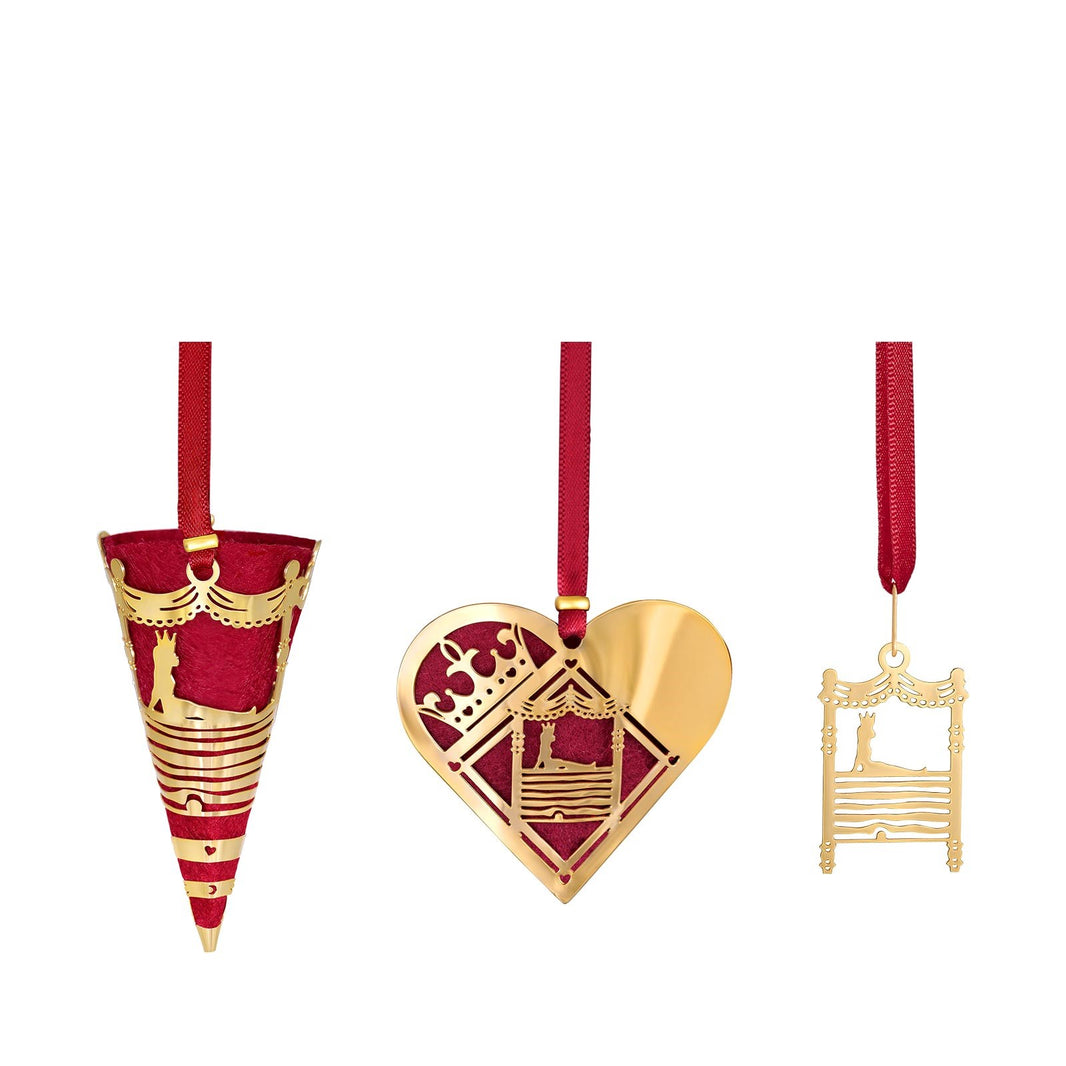 3 pcs. miniature - The prinsess and the Pea - 18k