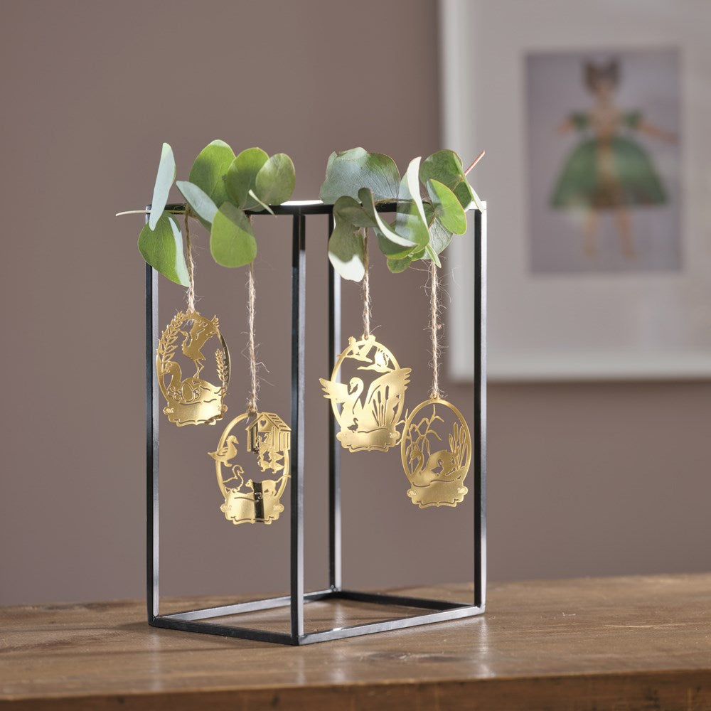 4 pcs. Miniature - The ungly Duckling - 18k gold plated