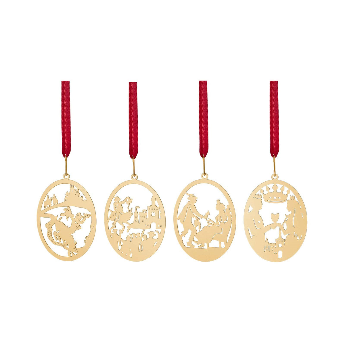 4 stuks ophangingen - Klods-Hans - 18 karaat goud