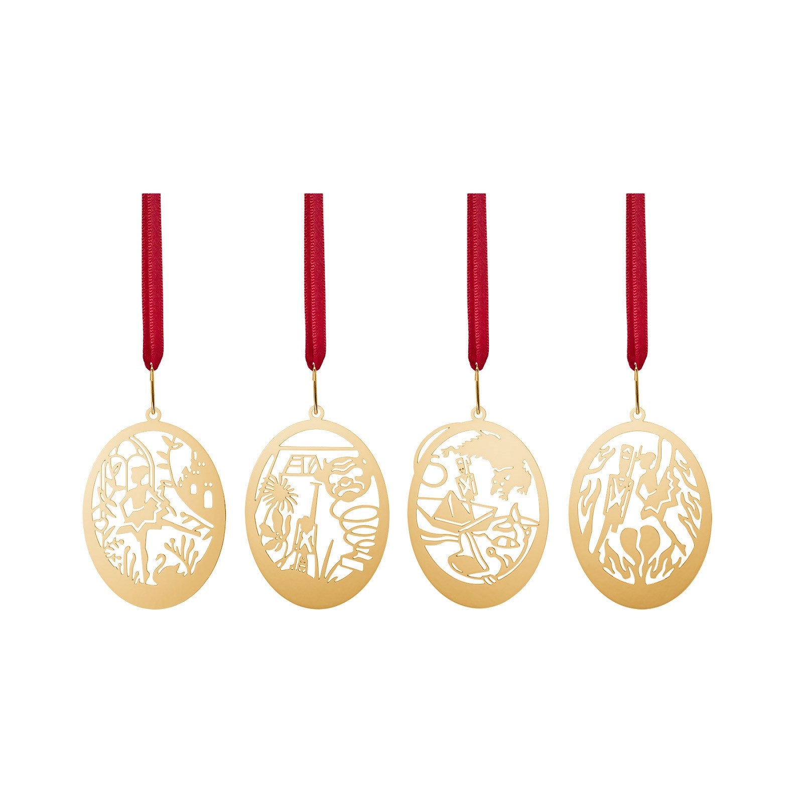 4 pcs. Miniature - The Steadfast Tin Soldier - 18k gold plated