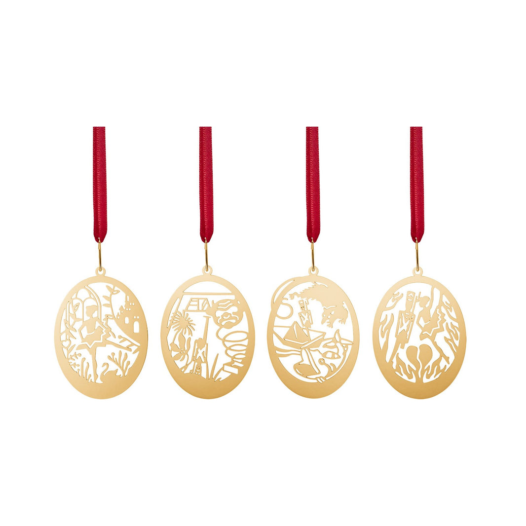 4 pcs. Miniature - The Steadfast Tin Soldier - 18k gold plated