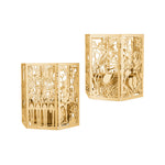 2pcs Candleholder - The Steadfast Tin Soldier - 18k gold pl.