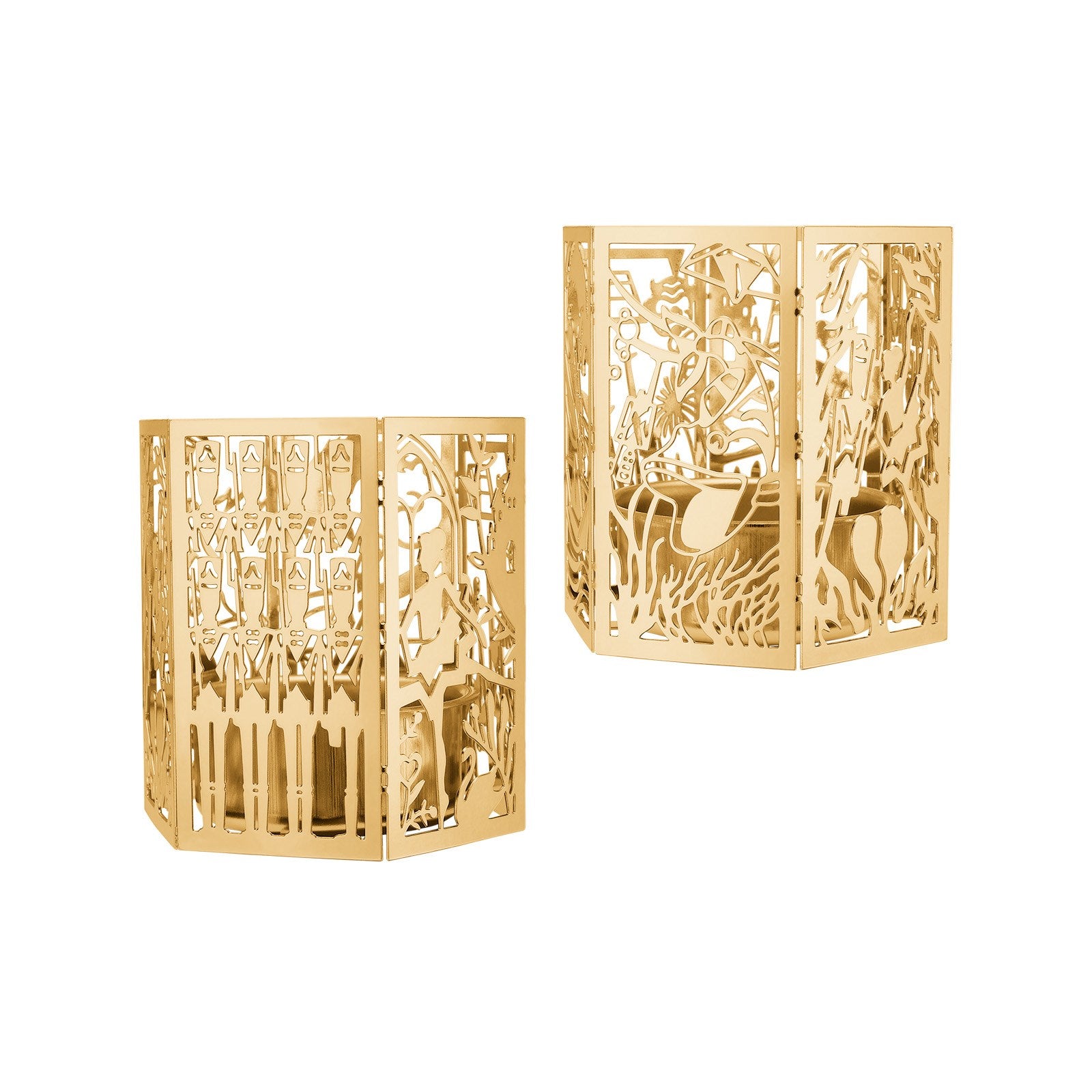 2pcs Candleholder - The Steadfast Tin Soldier - 18k gold pl.