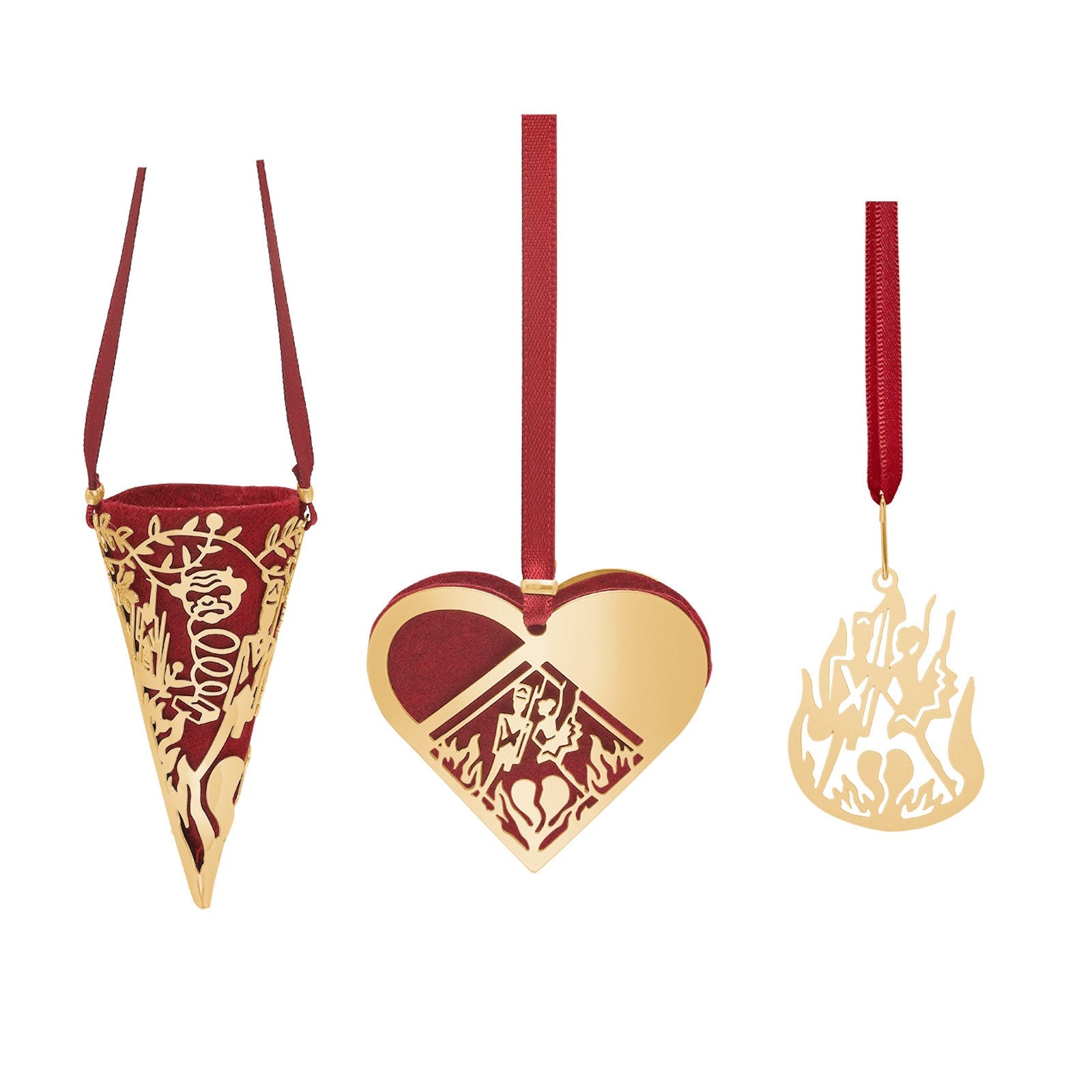 3 pcs. miniature - The Steadfast Tin Soldier- 18k gold plated